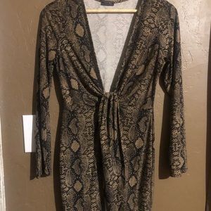 Sexy snake print dress